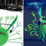Artists-Recreate-Kids-Monster-Doodles-In-Their-Unique-Styles-2017-5a4f3b218a165__880