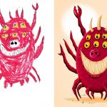 Artists-Recreate-Kids-Monster-Doodles-In-Their-Unique-Styles-2017-5a4f49f62b17d__880
