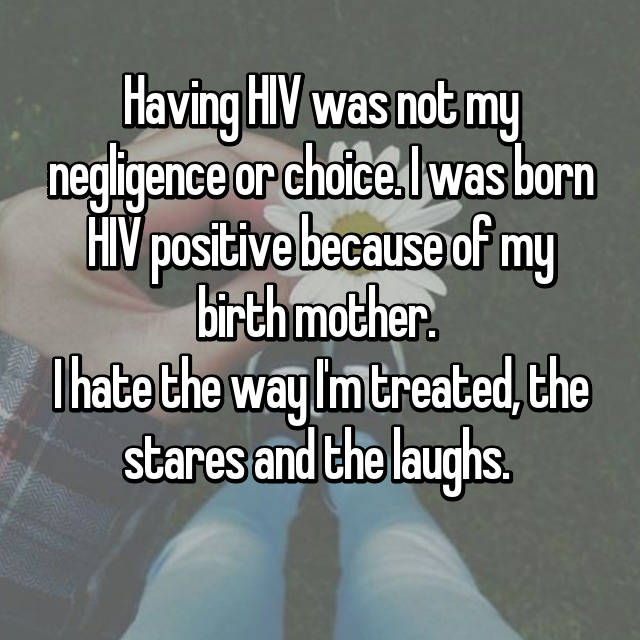 people born HIV positive share their daily hardships