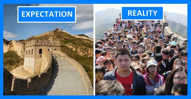 reality of popular destinations