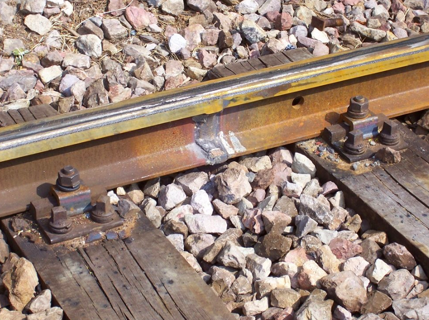 crushed stones placed on railway tracks