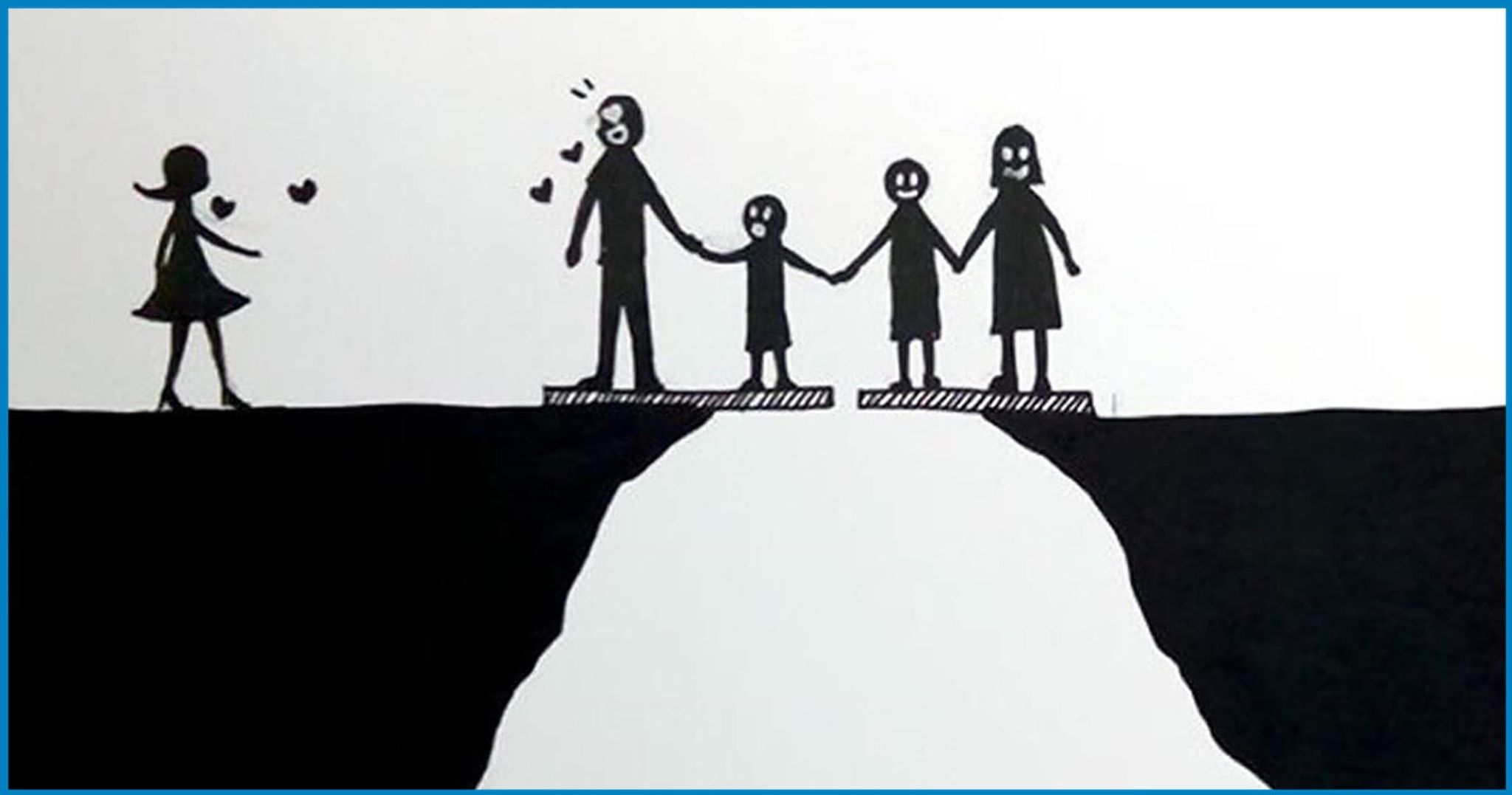 Разрыв семьи. Пропасть между родителями и детьми. Развод родителей. Развод иллюстрация.