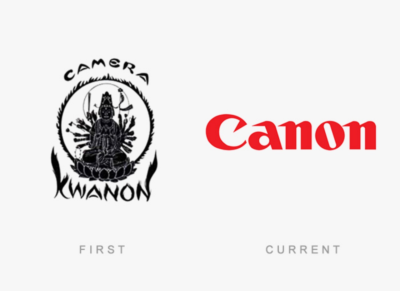 famous logos then and now